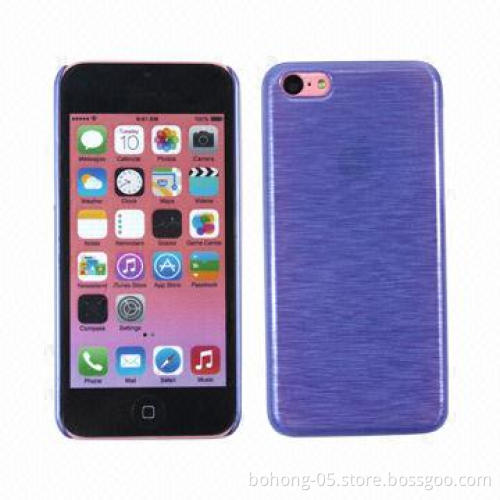 Molded grains PC case, UV painting, for iPhone 5C, customer colors are acceptable